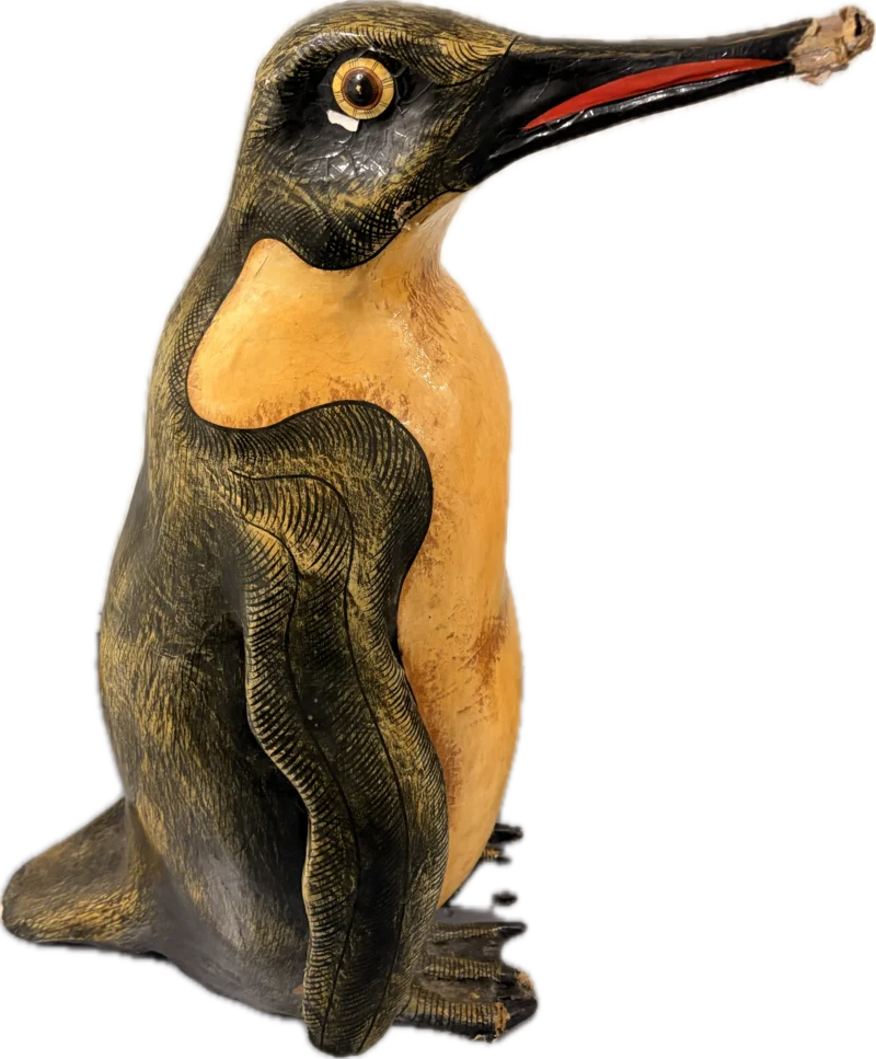 Penguin sculpture side view