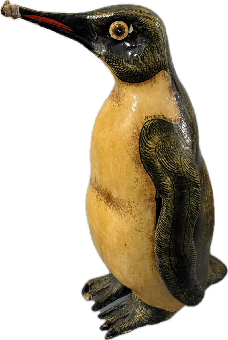 Penguin sculpture full view